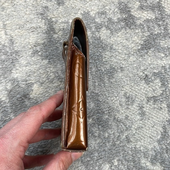 Louis Vuitton Monogram Vernis Greene Cigarette Case Pochette Brown Copper TH0013 - Picture 4 of 17